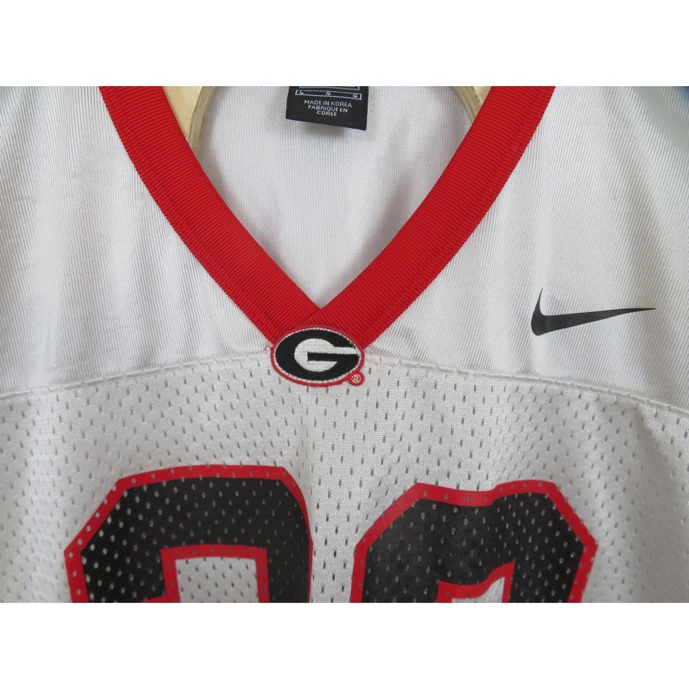 Georgia Bulldogs Jersey Shirt Mens Large White Nike NCAA Football Mesh #28 - Picture 5 of 9